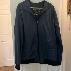 Men’s Navy Hooded Windbreaker